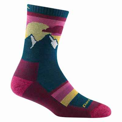 DAMSKIE SKARPETY TREKKINGOWE DARN TOUGH WOMEN'S SUNSET LEDGE MICRO CREW LIGHTWEIGHT HIKING SOCK - DARK TEAL